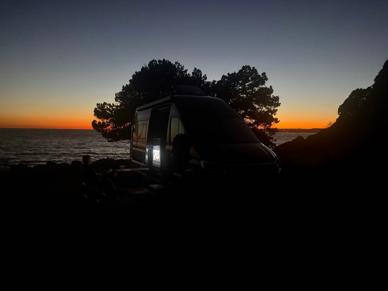 nachts alleine am Koroni Beach