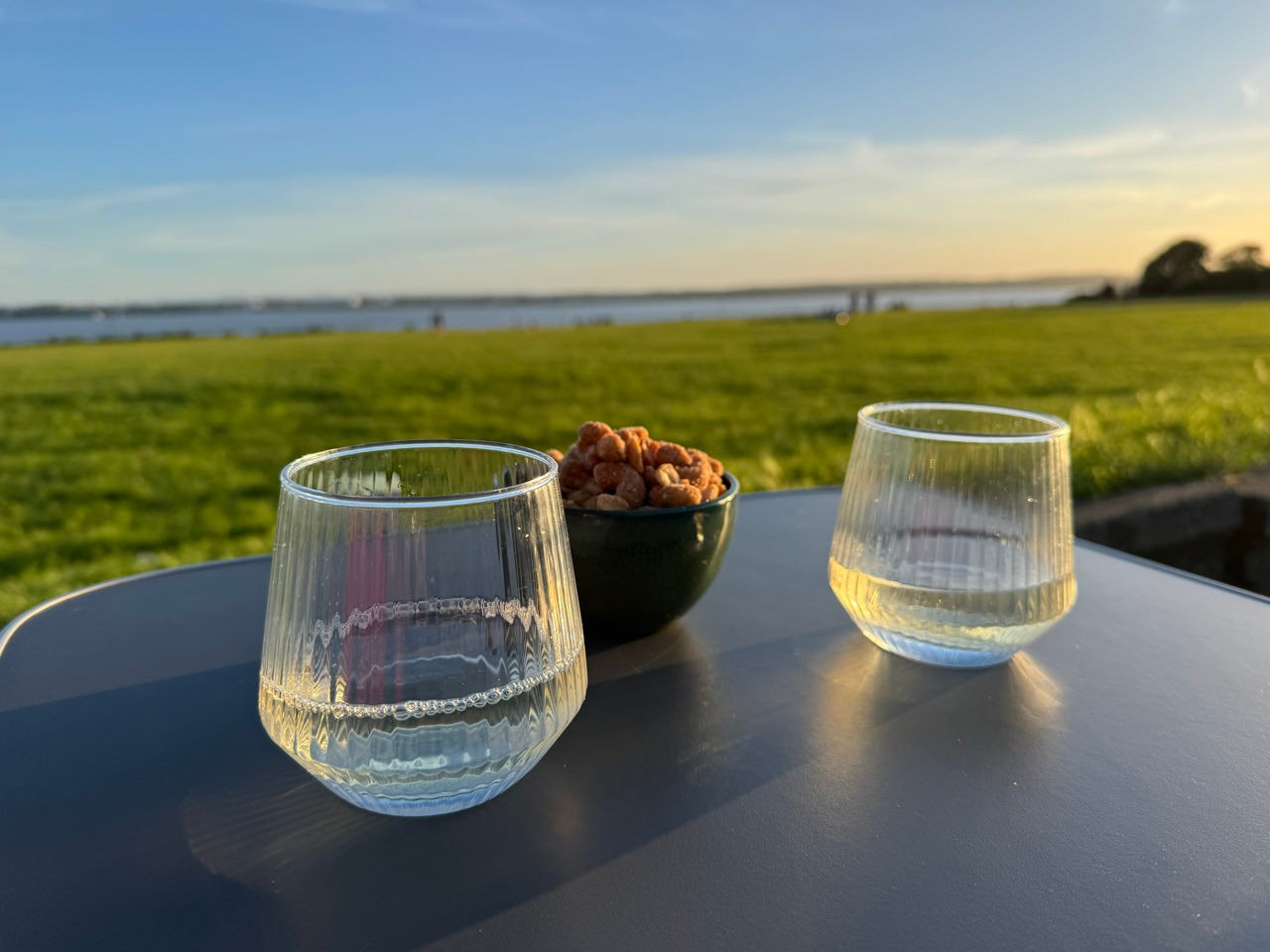 Abend am Fluss Merseu vor Liverpool