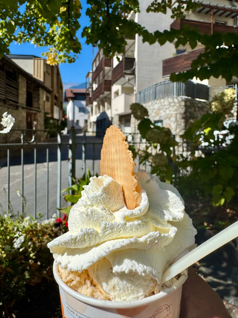 Eis in Dorf Tirol