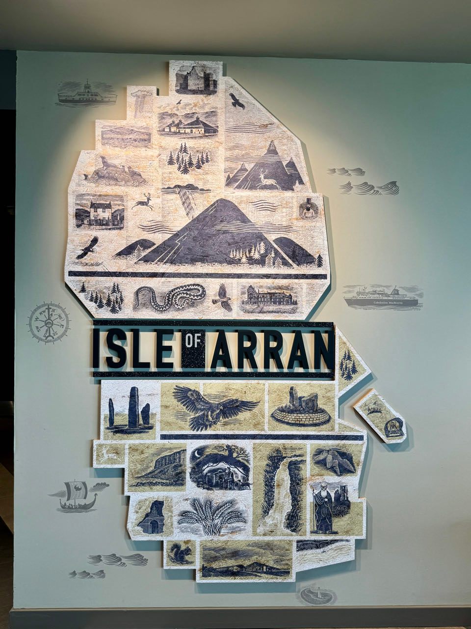 Schöne Karte in der Distillery Arran