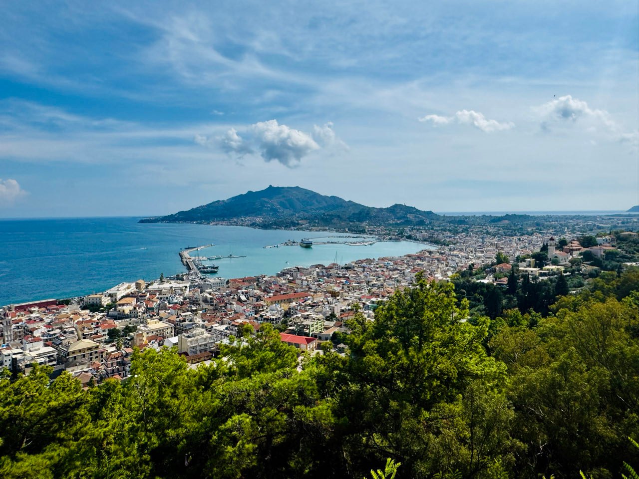 Zakynthos Stadt von oben