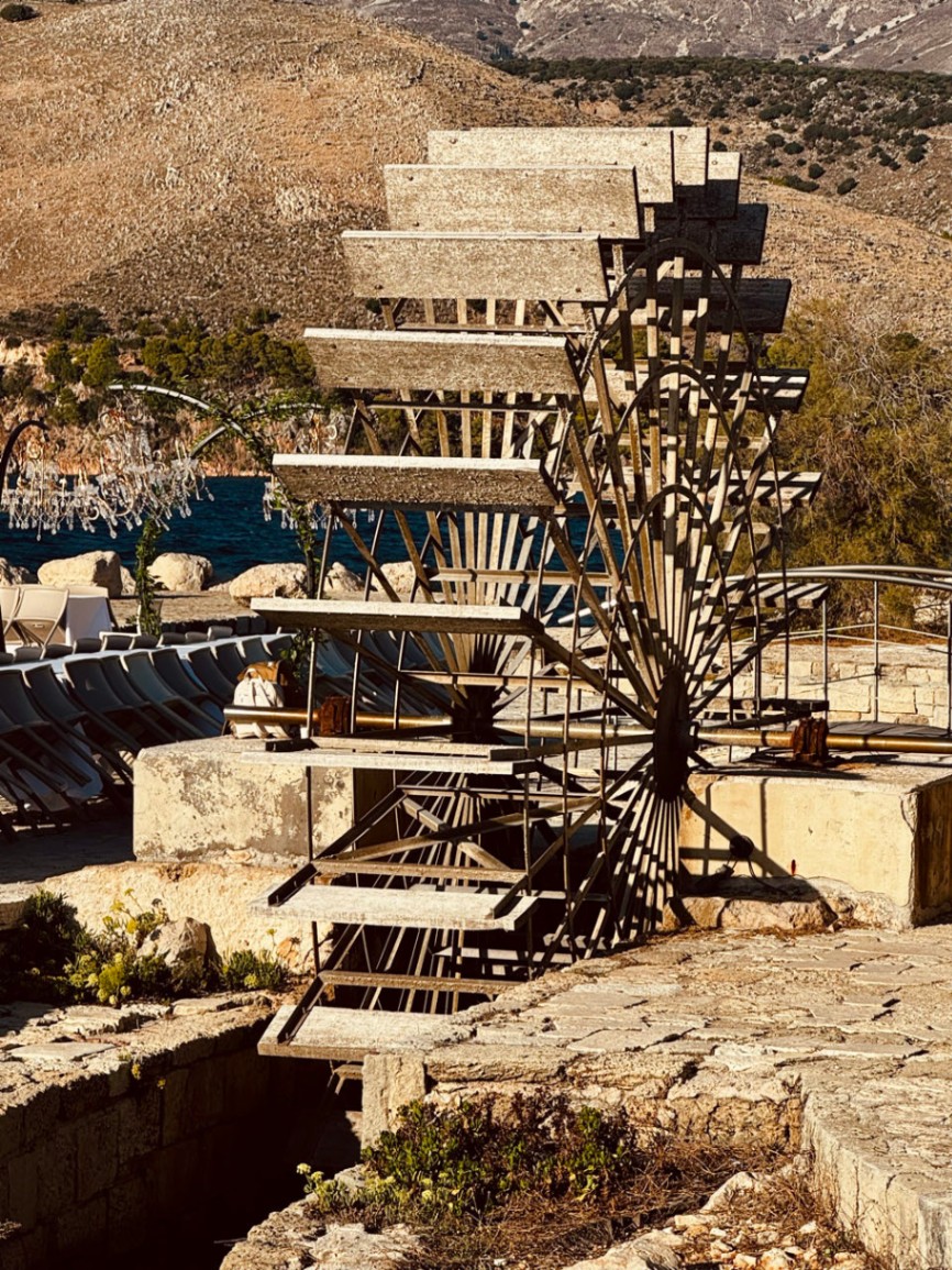 Mühlrad mit unterirdischen Abfluss